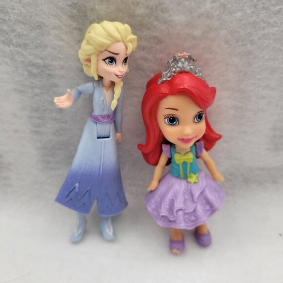 Disney Princess Lot of 7 Small 3" Dolls Jointed Figures - Tiana Jasmine Ariel - Picture 4 of 10